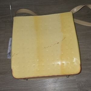 NWT Arcadia Gold Patent Leather Tote  Bag